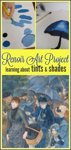 This fun Renoir art project is a great way to learn about his artwork and learn how to paint with tints and shades. It's a simple, fun project for kids!