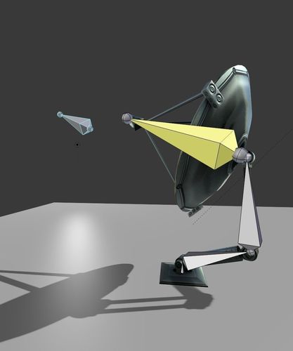 Satellite Dishes Rigged and Low-Poly