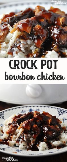 This Crock Pot Bourbon Chicken is easy and delicious! Recipe from Recipes that cROCK!