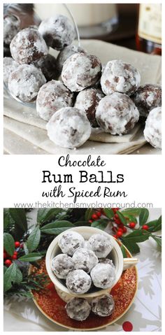 Chocolate Rum Balls with Spiced Rum ~ a Christmas classic???