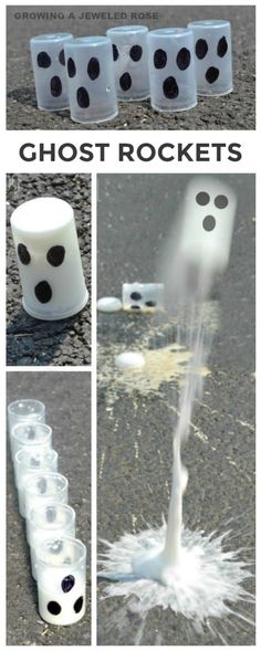 Flying Ghost Rockets- these rockets fly high into the air. FUN Fall Science kids love