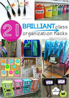 21 Brilliant Classroom Organization Hacks. Genius tricks for storing supplies, keeping track of student work, plus tons of free printables to keep you organized all year long.