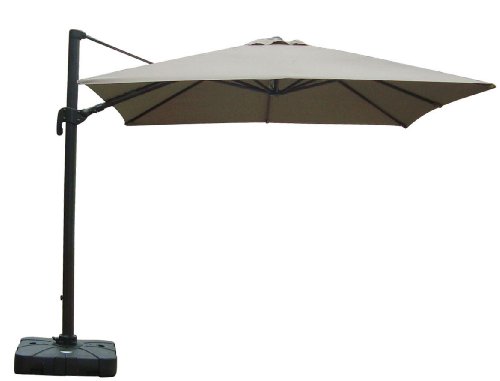 Strong Camel Cantilever Alu. Patio SPA Pool Side Umbrella 10'x10' Heavyduty Outdoor Sunshade-taupe Cantilever Market Umbrella