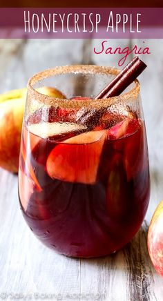 This honeycrisp apple sangria combines all of your favorite fall flavors into one delicious cocktail. This stuff disappears!