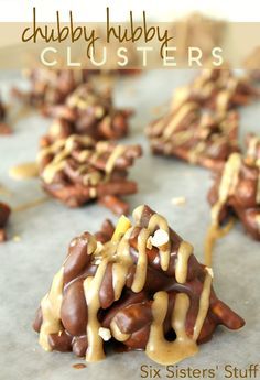 Chubby Hubby Clusters | If you like chocolate, peanut butter, and pretzels all mixed together, then these are for you.