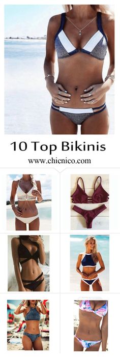 Starting from $14.99! Amazing top 10 bikinis are at www.chicnico.com! Bikini Swimwear Swimsuit 2016 Boho Strappy Floral Mono