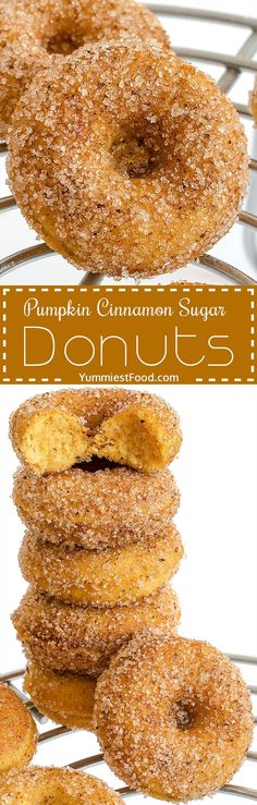 Pumpkin cinnamon sugar donuts - perfectly soft, very easy..