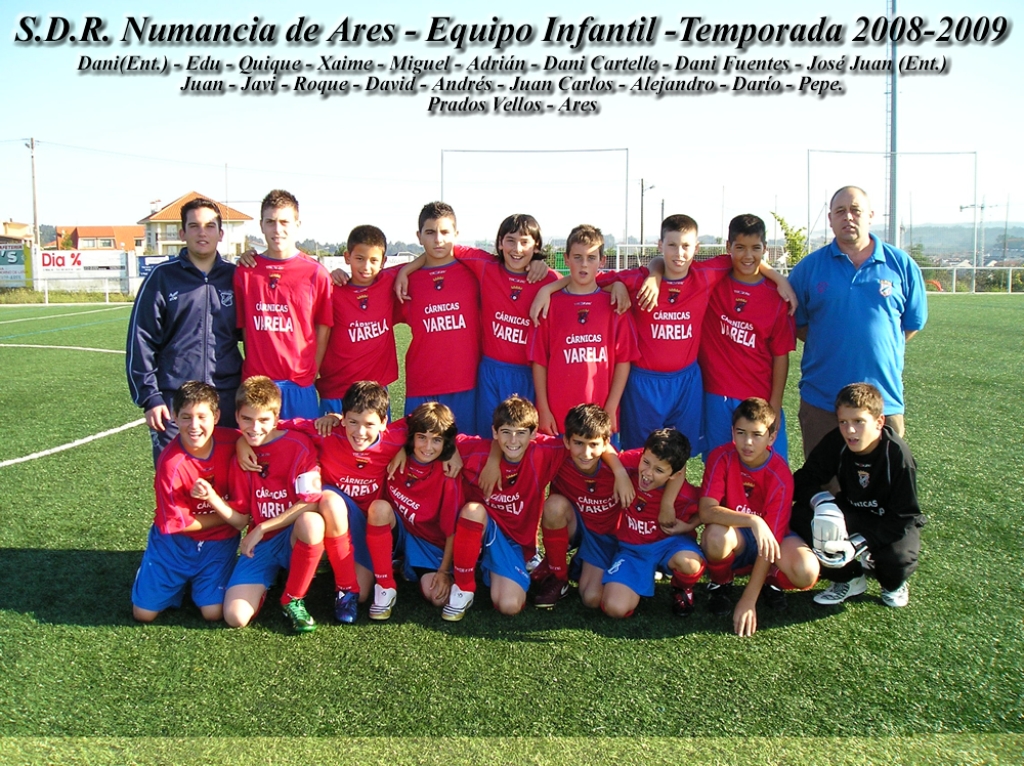 Numancia de Ares. Equipo Infantil. Temporada 2008-2009