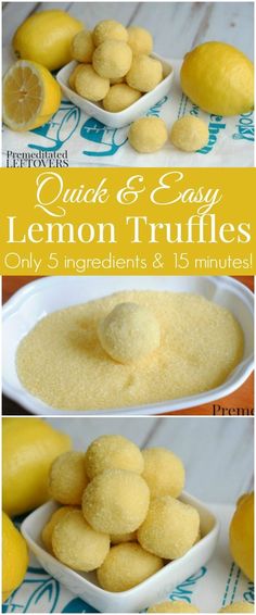 Looking for easy, no-bake desserts? Try this Easy Lemon Truffle Recipe- This is an easy cake mix truffle ball recipe. These lemon truffles only use 5 ingredients and take 15 minutes to make. They are simple dessert to make and taste amazing!