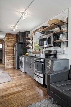 The interior of the Freedom tiny house from Minimalist Homes.