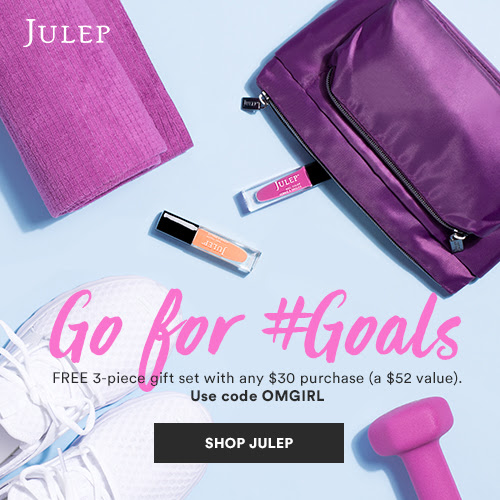 Receive a free 3-piece bonus gift with your $30 Julep purchase