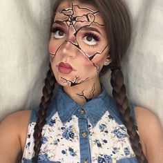 Cracked Doll re-creation of @pastelpegasus <a class="pintag" href="/explore/halloween/" title="#halloween explore Pinterest">#halloween</a> <a class="pintag" href="/explore/makeup/" title="#makeup explore Pinterest">#makeup</a> <a class="pintag searchlink" data-query="%23costume" data-type="hashtag" href="/search/?q=%23costume&rs=hashtag" rel="nofollow" title="#costume search Pinterest">#costume</a>
