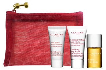 Receive a free 4-piece bonus gift with your Clarins Body Fit Anti-Cellulite Contouring Expert purchase