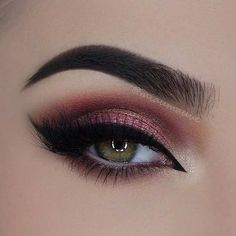 Coppery Red Eye Makeup Look