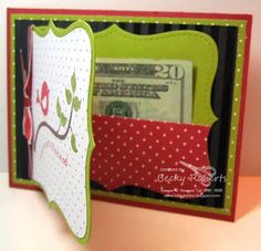 Inking Idaho:- gift card holder with die from Stampin Up - One Note