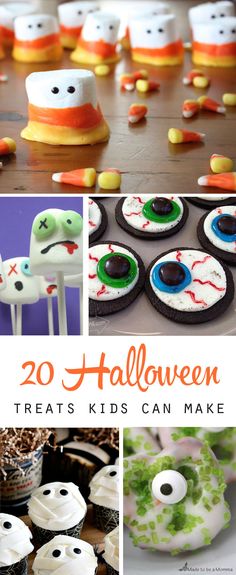 20 fun Halloween treats to make with your kids - fun and easy! Great food ideas for Halloween parties.