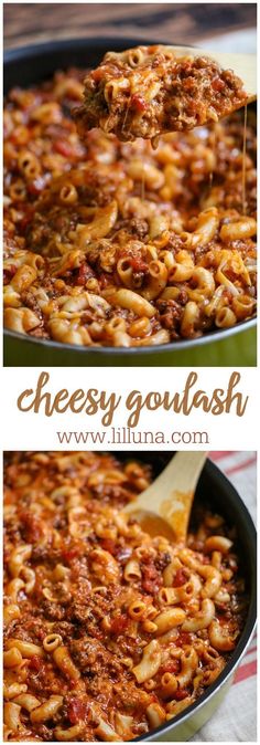 Cheesy Beef Ghoulash - a delicious, hearty and cheesy dinner recipe the entire family will love.