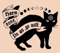 cat drawing moon religion nature Magic harm natural will Witch witchcraft magical spirit law Black Cat Spiritual pentacle Paganism wiccan pagan wicca witchy Witchery