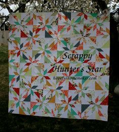 Scrappy Hunter&#8217;s Star Tutorial (a layer cake friendly pattern) - Hopeful Homemaker