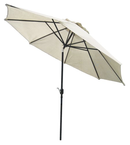Coolaroo 11 Feet Round Patio Umbrella with 3 Position Tilt-Aluminum Pole, Smoke Cantilever Market Umbrella