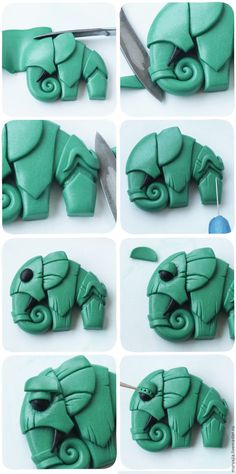 Elephant in polymer clay.