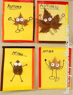 These are so cute- could add a writing piece too - describe your leaf person!