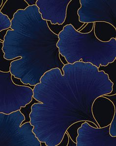 I love nature patterns but in unexpected colors. Really like this combo of deep blue and gold