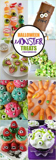 Halloween Recipes - These Halloween Monster Treats are easy to make and super???