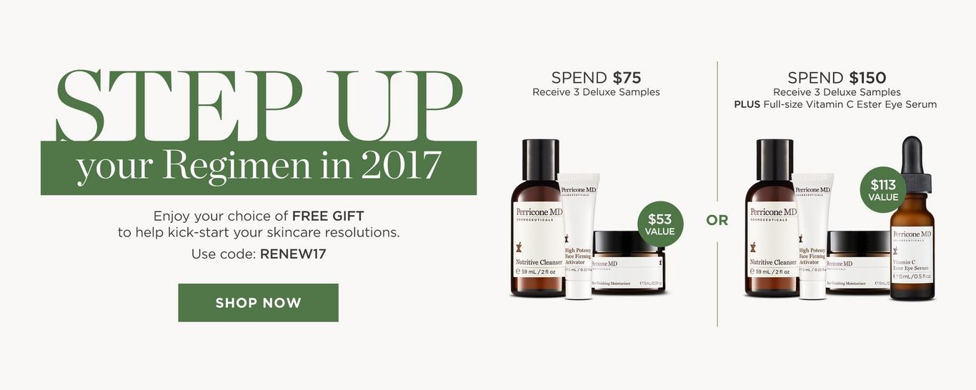 Receive a free 3-piece bonus gift with your $75 Perricone MD purchase