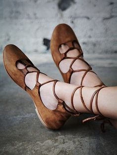 Ghillies! Maelyn Cradle Flat - Free People great chic fashion footwear for festivals as they are incredibly flexible and comfortable fairy, elf,hippy ,ethnic ,gypsy or pagan style lovers shoes for summer
