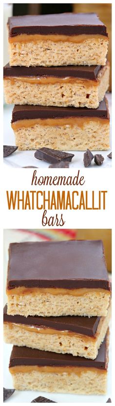 All you need is a handful of ingredients and 20 minutes of your time to make these chewy peanut butter bars topped with a layer of caramel and chocolate ganache. A delicious homemade version of the Whatchamacallit?? candy bar!