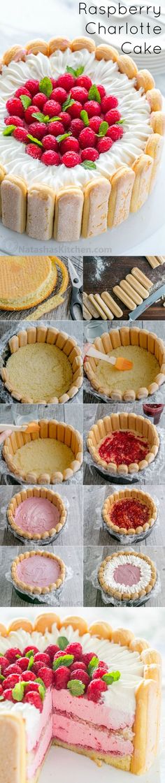 Charlotte Cake Recipe with Raspberries