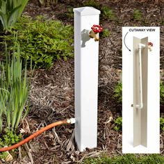 Hose Connection Extender - If you have a hose bib that has become hard to reach due to encroaching shrubs or other obstructions, here's a way to bring the water source out into the open. Run plastic pipe inside a PVC fence post and attach a hose bib and a nipple. Run a short piece of garden hose from the existing connection to the nipple, and the water supply will be right where you need it. To keep the post stable, run some threaded rod crosswise through the bottom of the post, dig a shallo...