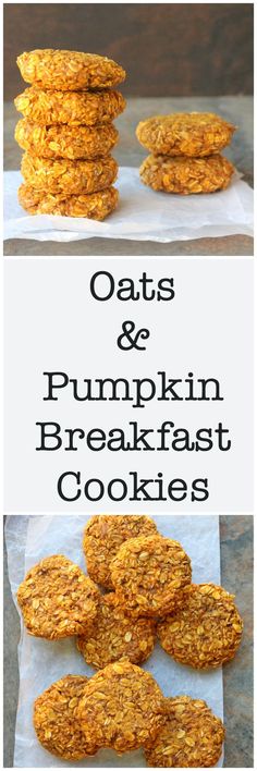 Oats &amp; Pumpkin Breakfast Cookies - Vegan, Gluten-Free!