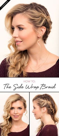 Sexy Braids for Side Swept Hair Tutorial | DIY Tips by Makeup Tutorials at <a href="http://makeuptutorials.com/hair-styles-24-perfect-prom-hairstyles" rel="nofollow" target="_blank">makeuptutorials.c...</a>