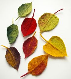 Felted Autum Leaves ...........click here to find out more <a href="http://googydog.com" rel="nofollow" target="_blank">googydog.com</a>