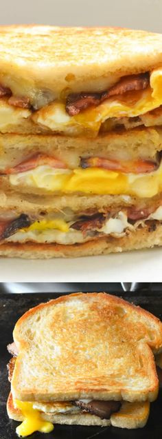 These Bacon and Egg Grilled Cheese Breakfast Sandwiches from Serena Bakes Simply From Scratch make the perfect Saturday morning breakfast for your family.