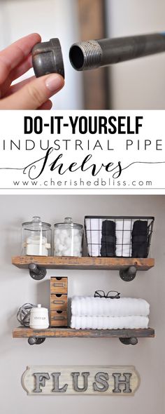 How to Build DIY Industrial Pipe Shelves