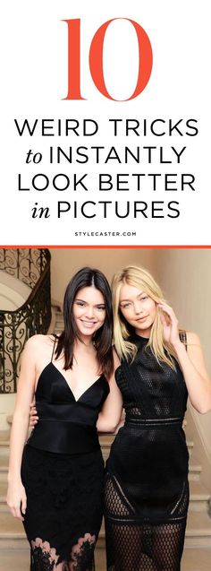 An excellent tutorial on how to pose for pictures, with 10 tricks every girl should know! Unflattering photos happen to the best of us. The camera really does add 10 pounds. Here's how to hack camera angles to look thinner, avoid the dreaded double chin, and end up with an ultimately more flattering depiction of you. | STYLECASTER.com