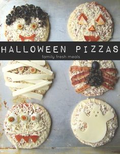 Fun Halloween Pizza Ideas - Love this Halloween food idea. <a href="http://FamilyFreshMeals.com" rel="nofollow" target="_blank">FamilyFreshMeals.com</a>
