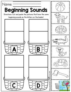 Beginning Sounds Letter Sorting- Perfect for Preschool!
