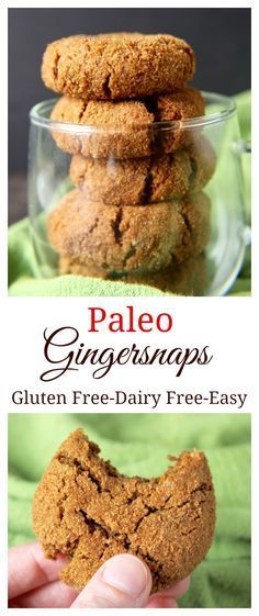 Paleo Gingersnaps- these cookies are soft, chewy and full of flavor! Easy to make, gluten free, dairy free, and so delicious! You have to make them this year!!