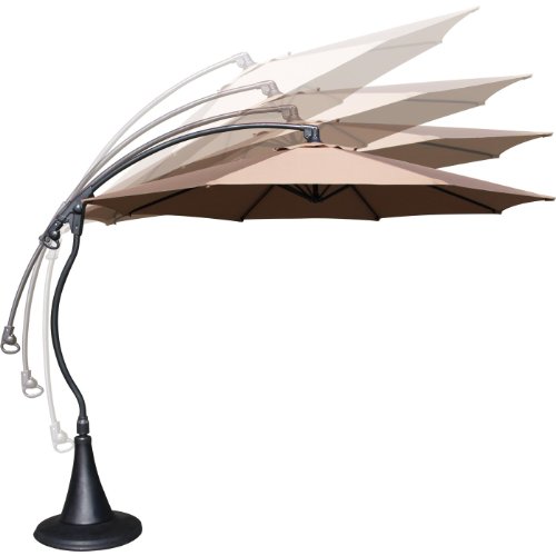 Darlee 10 Ft Cast Iron Patio Umbrella With Base - Brown Cantilever Patio Umbrella