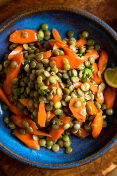 Lentil & Carrot Salad wiht Middle Eastern Spices by Rose Shulman, nytimes #Salad #Lentil #Carrot #Garlic #Cumin #Coriander #Cardamom #Lemon_Juice #Cilantro #Healthy