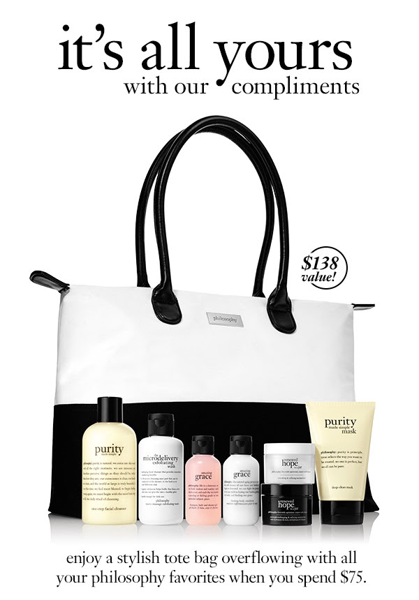 Receive a free 8-piece bonus gift with your $75 philosophy purchase