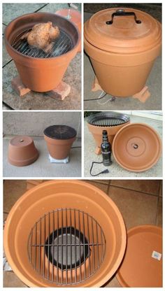 Do It Yourself Project - Perfect gift for Dad this Fathers Day - Easy DIY Smoker Grill from a Terra Cotta Flower pot Tutorial via instructables