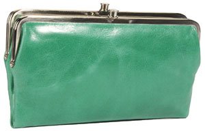Hobo International Vintage Leather Lauren Double Frame Clutch Wallet - Jade Wallets
