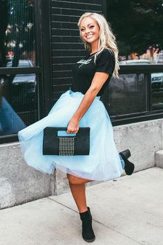 Blue Sky Tulle Skirt