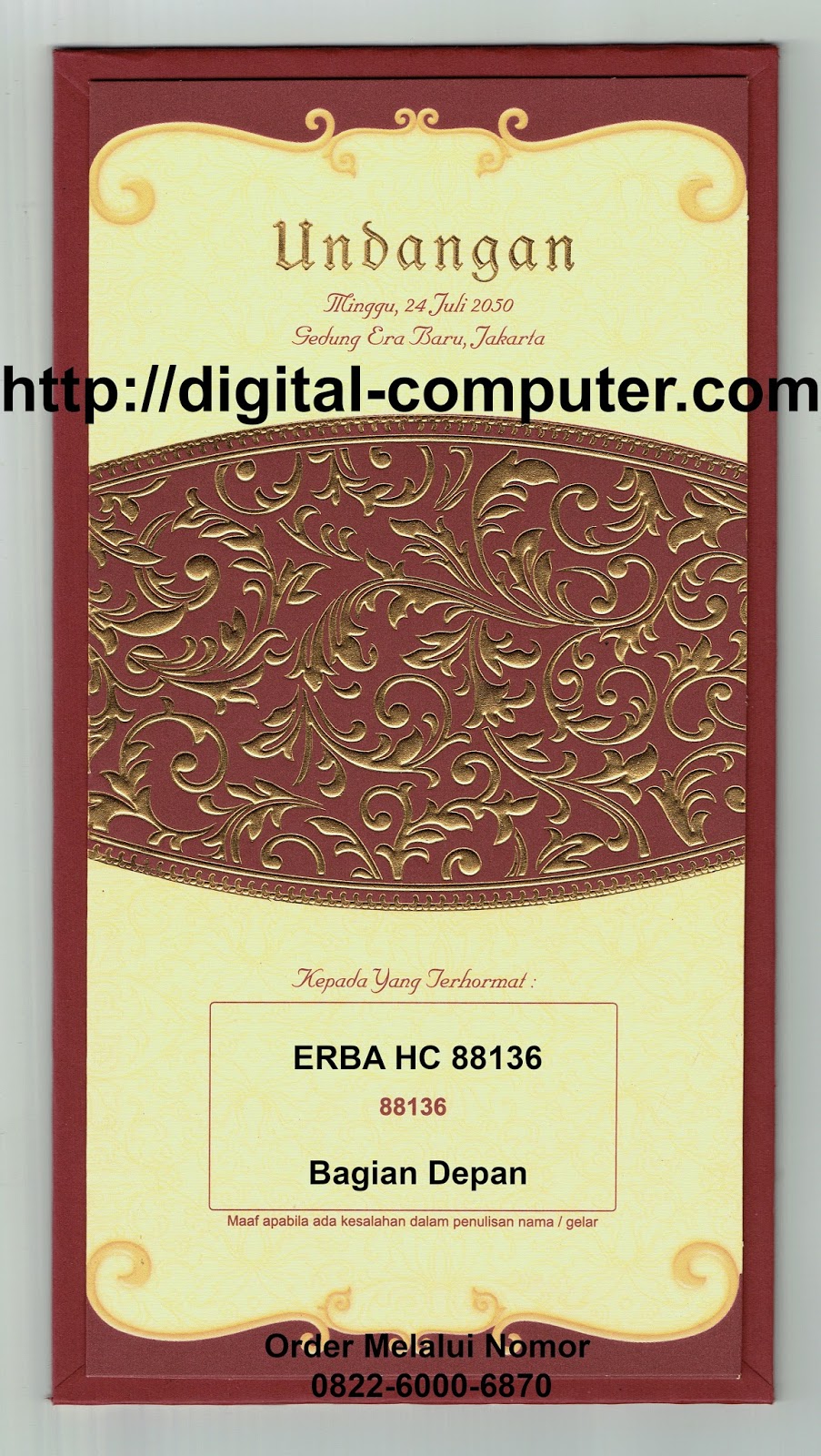 undangan hardcover ERBA HC-88136