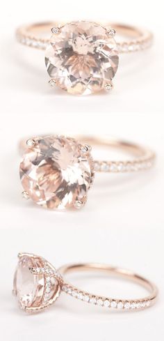 <a href="http://rubies.work/0988-emerald-pin-brooch/" rel="nofollow" target="_blank">rubies.work/...</a> Gorgeous round morganite diamond engagement ring in rose gold!
